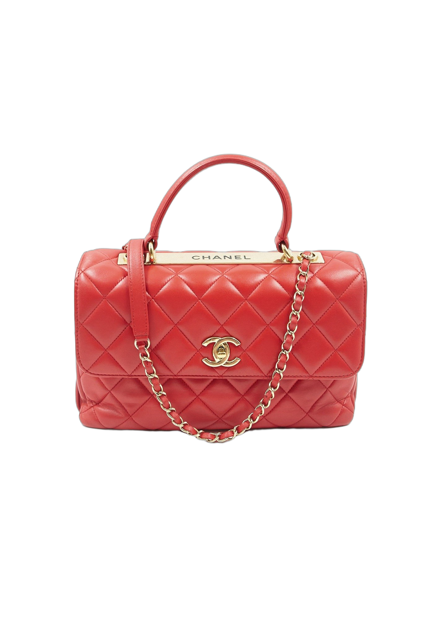 Chanel Trendy CC Red Flap Bag with Top Handle – Pleasure Paris
