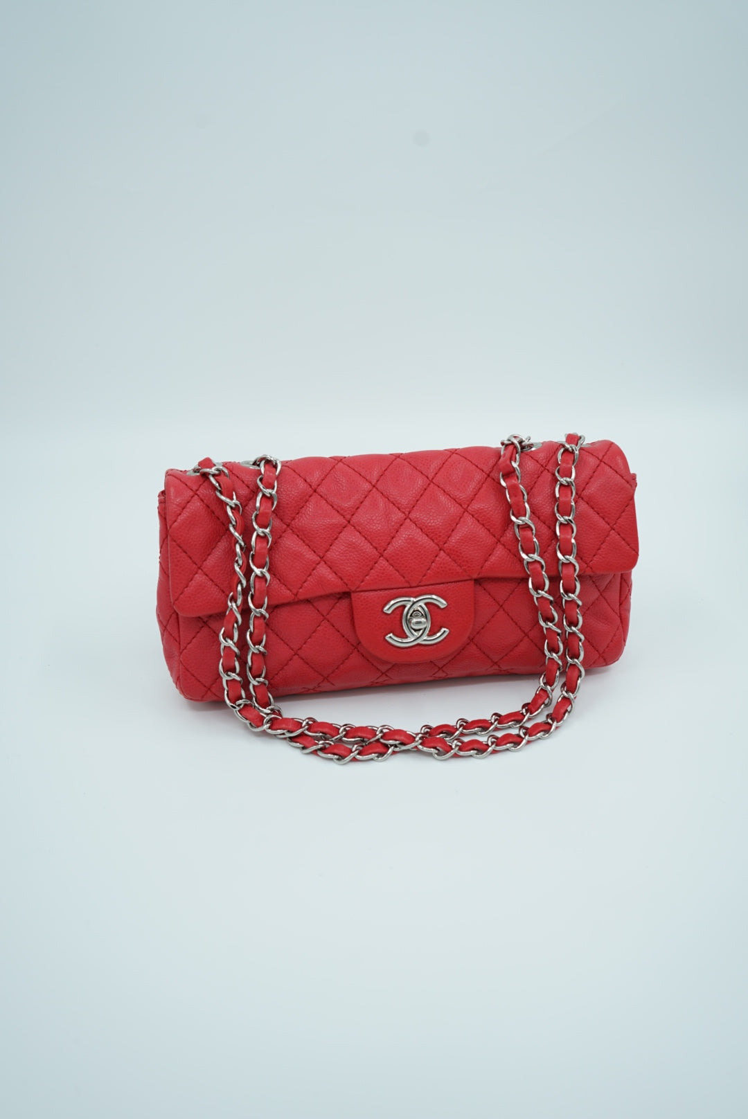 Chanel East West Red Caviar Leather
