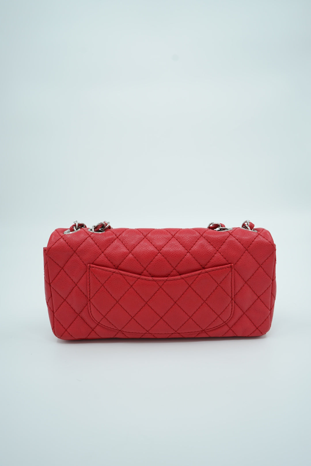 Chanel East West Red Caviar Leather