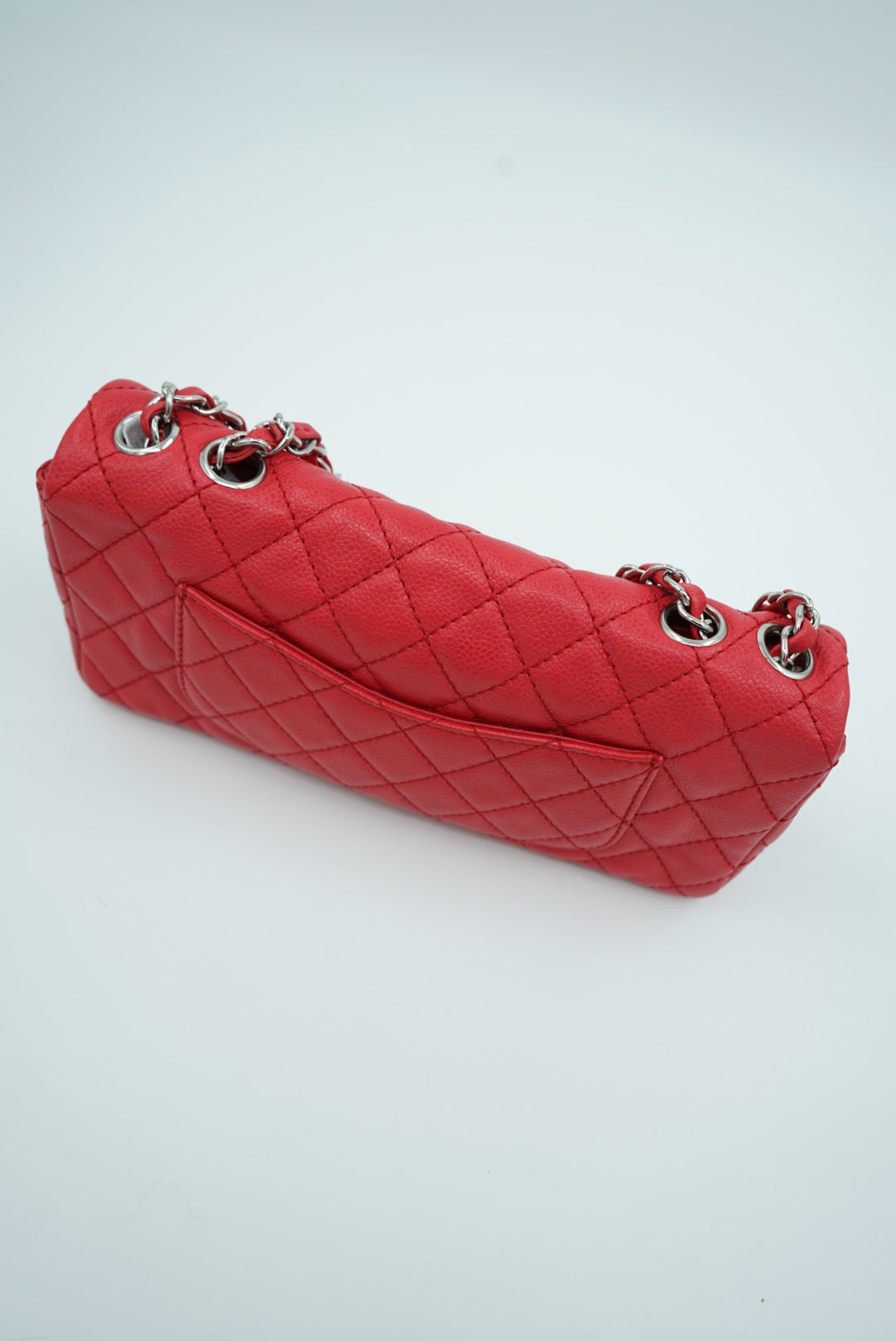 Chanel East West Red Caviar Leather