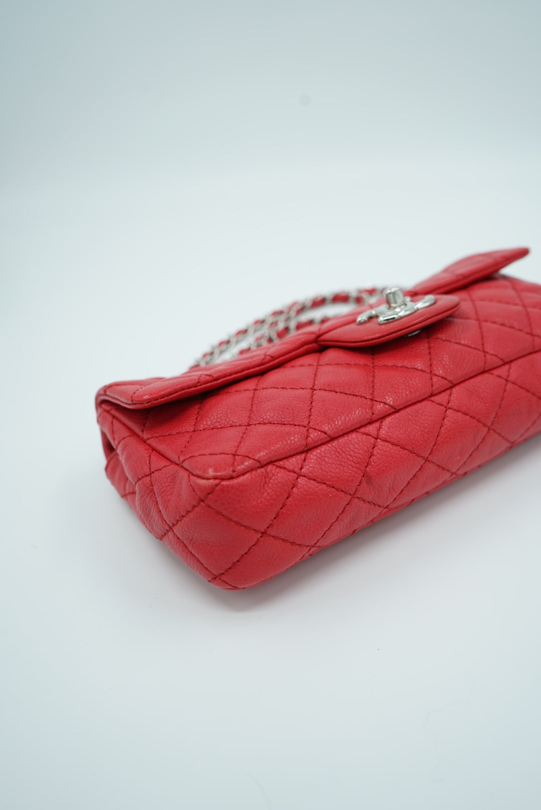 Chanel East West Red Caviar Leather