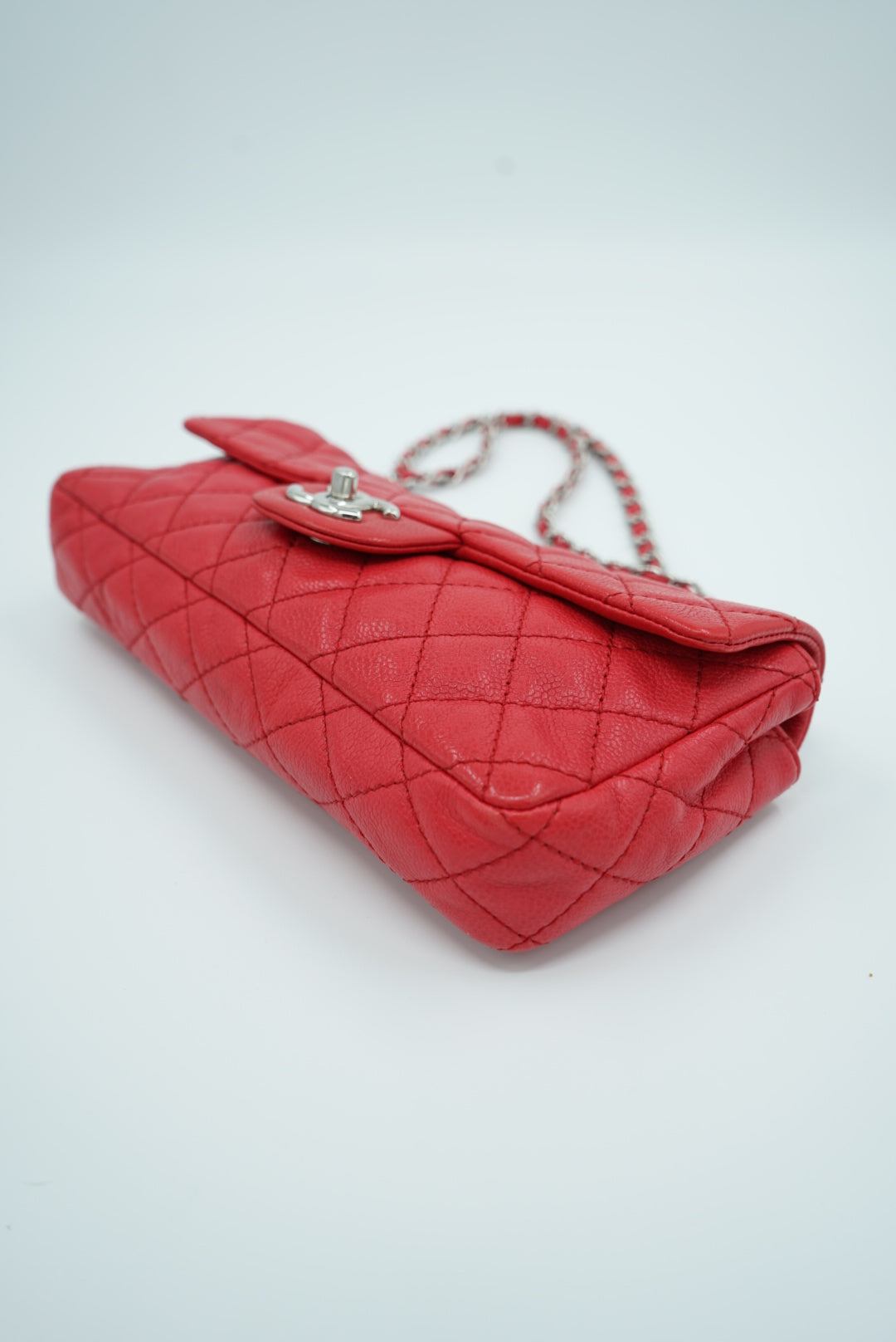 Chanel East West Red Caviar Leather