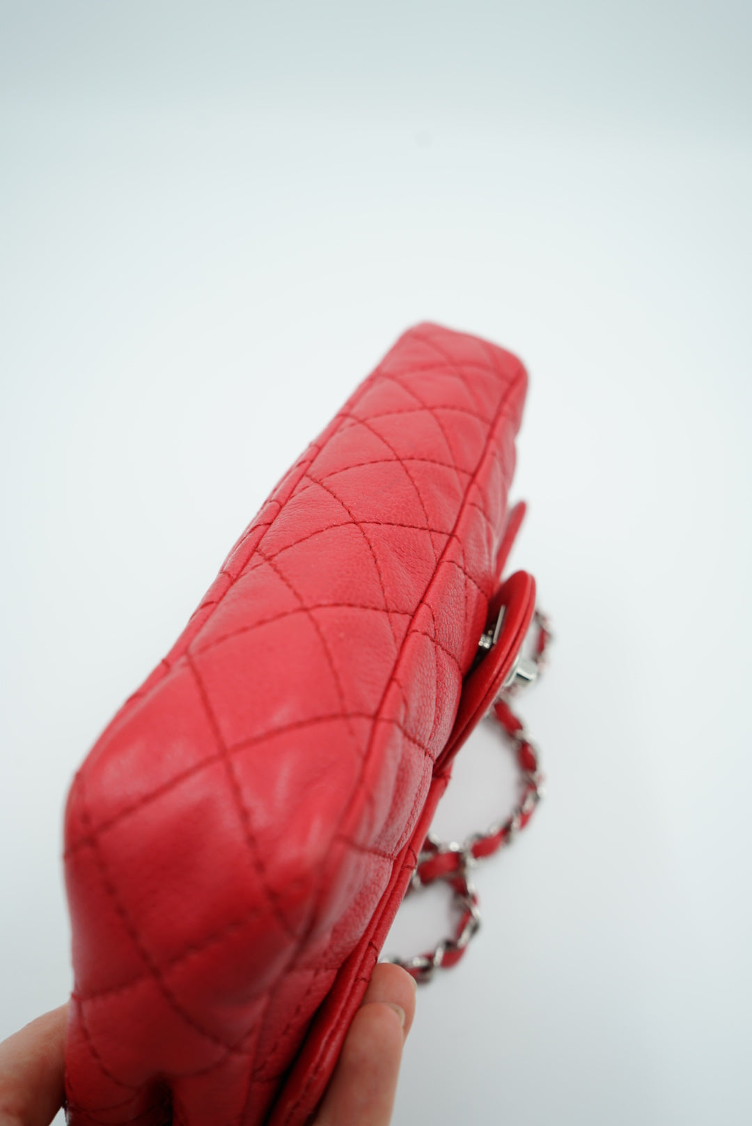 Chanel East West Red Caviar Leather