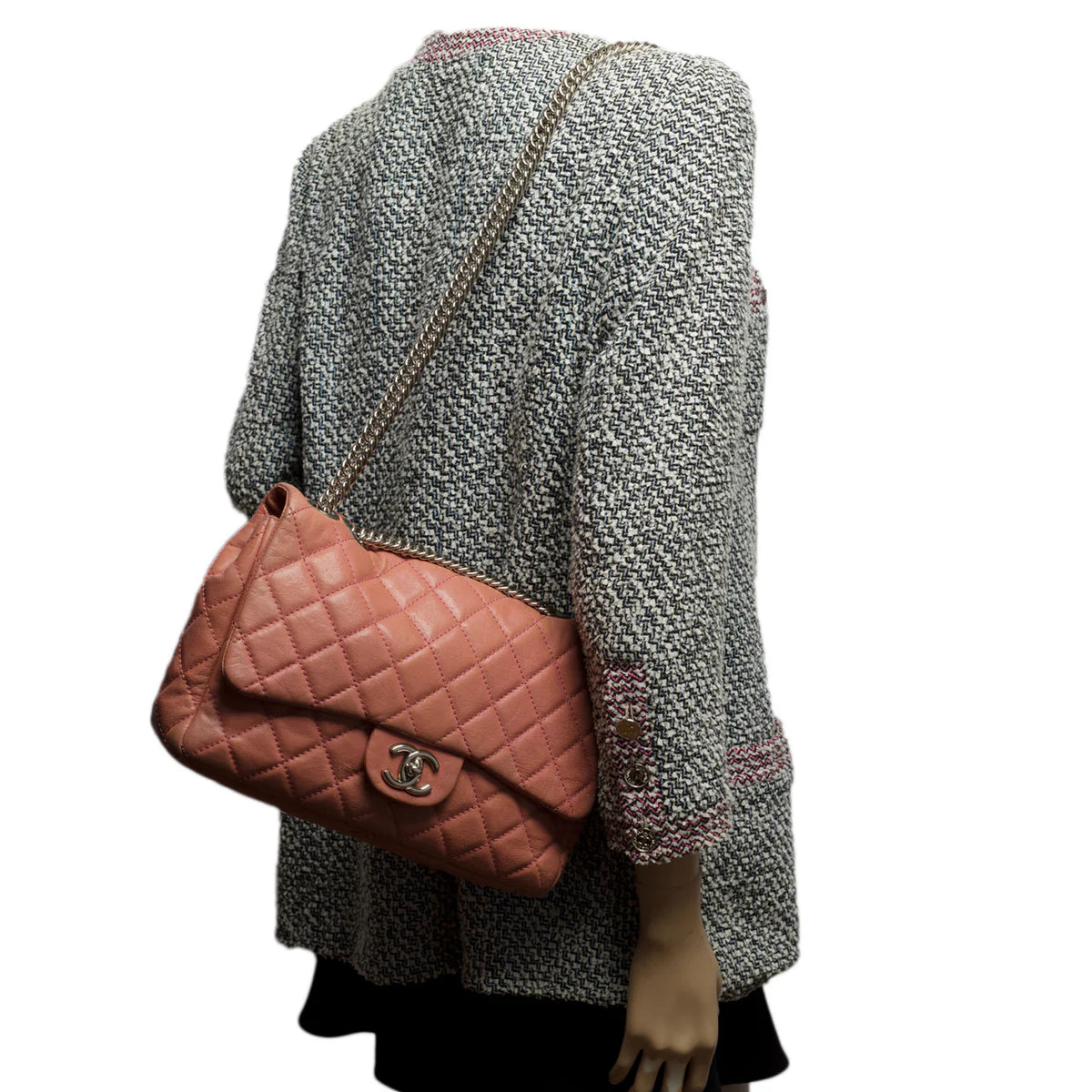 Chanel Jumbo Single Flap Bag Pink