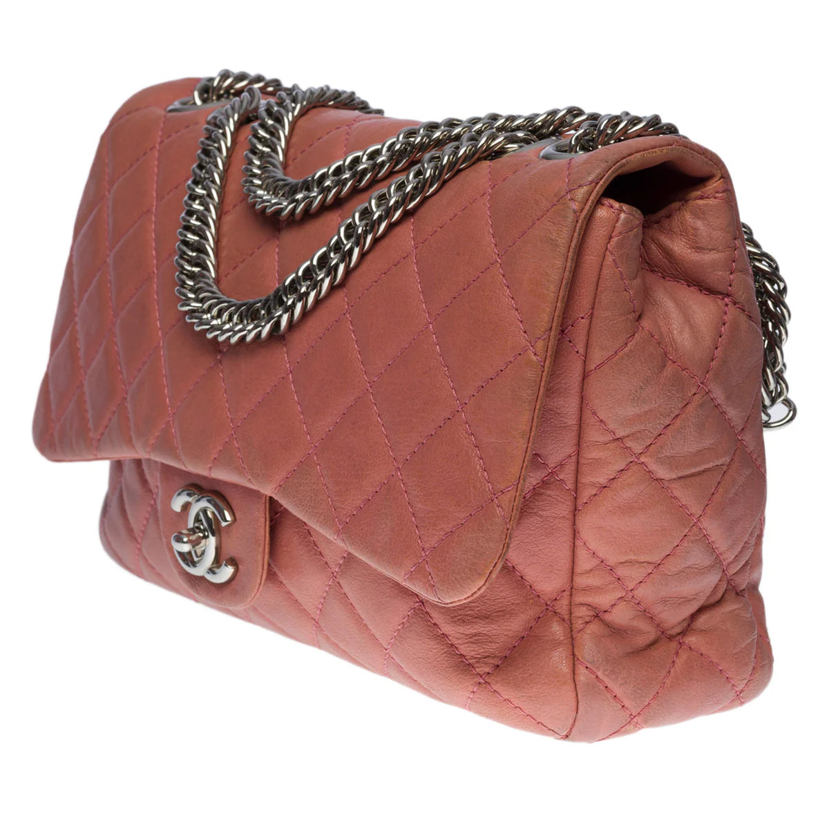 Chanel Jumbo Single Flap Bag Pink
