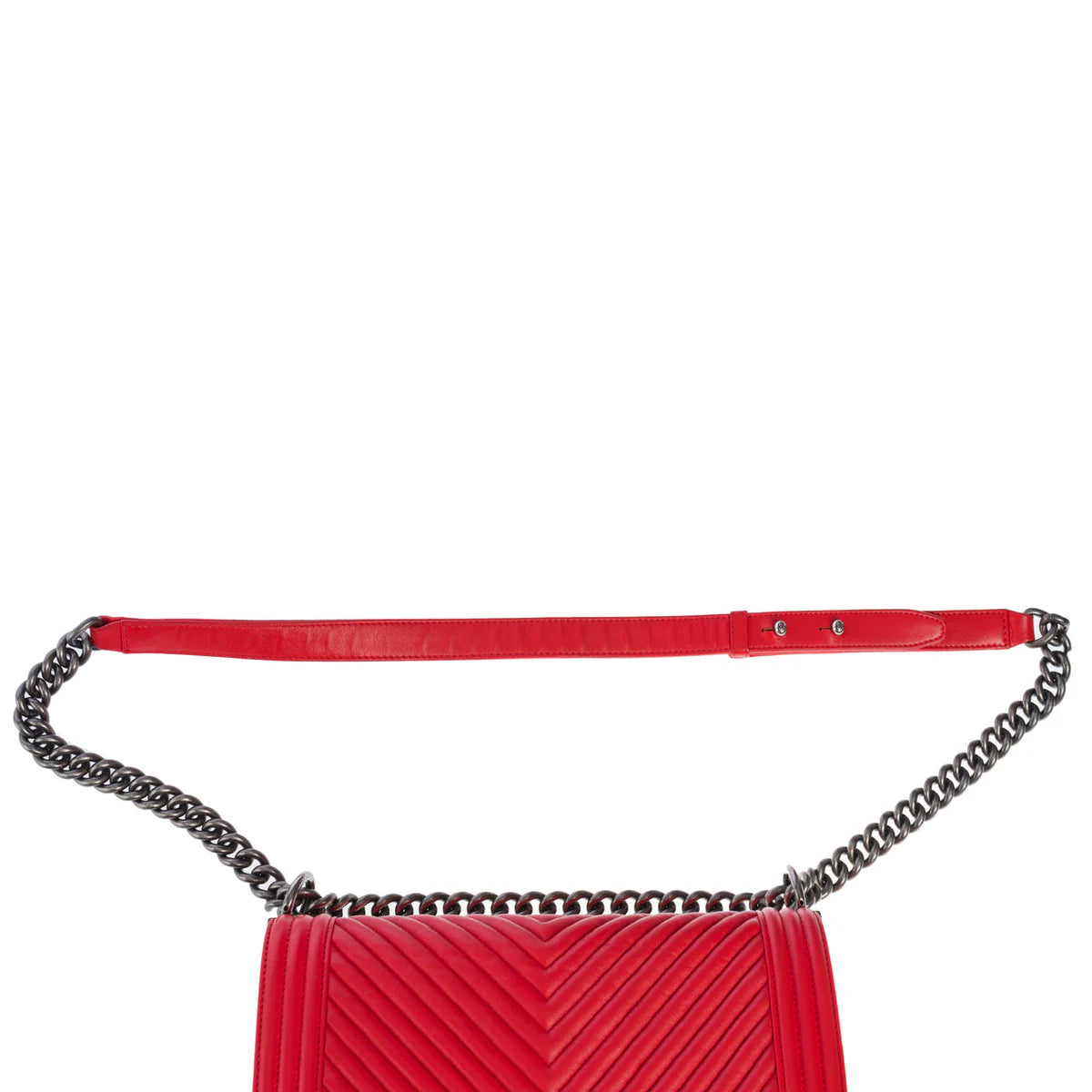 Chanel Chevron Boy Old Medium Red