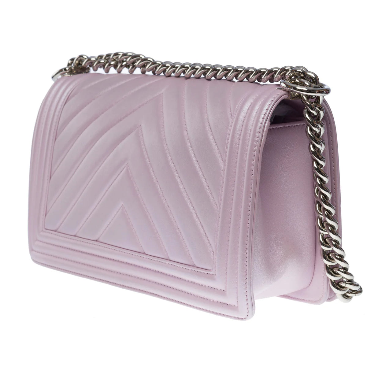 Chanel Chevron Boy Old Medium Lilac