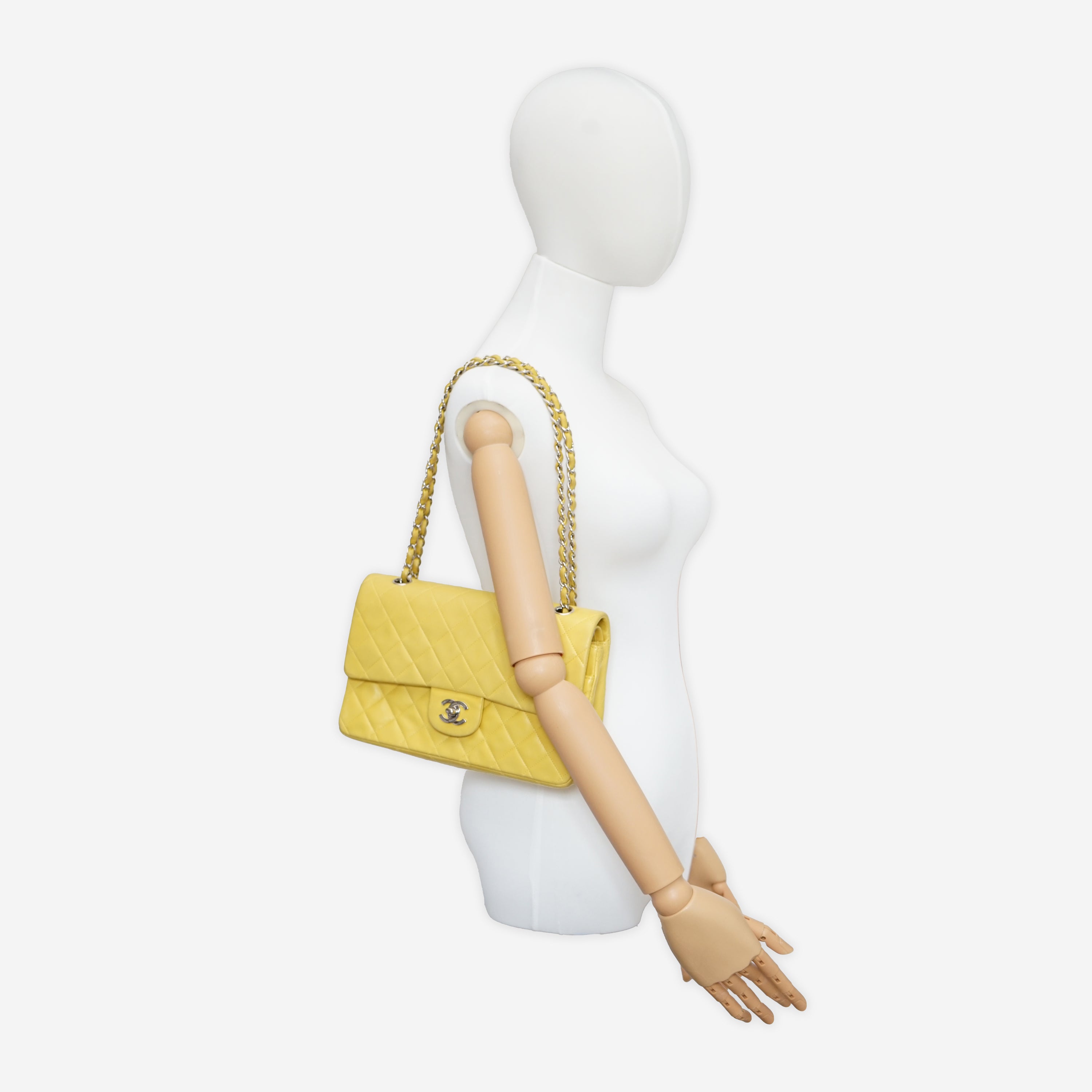 Chanel Yellow Medium Double Flap Bag