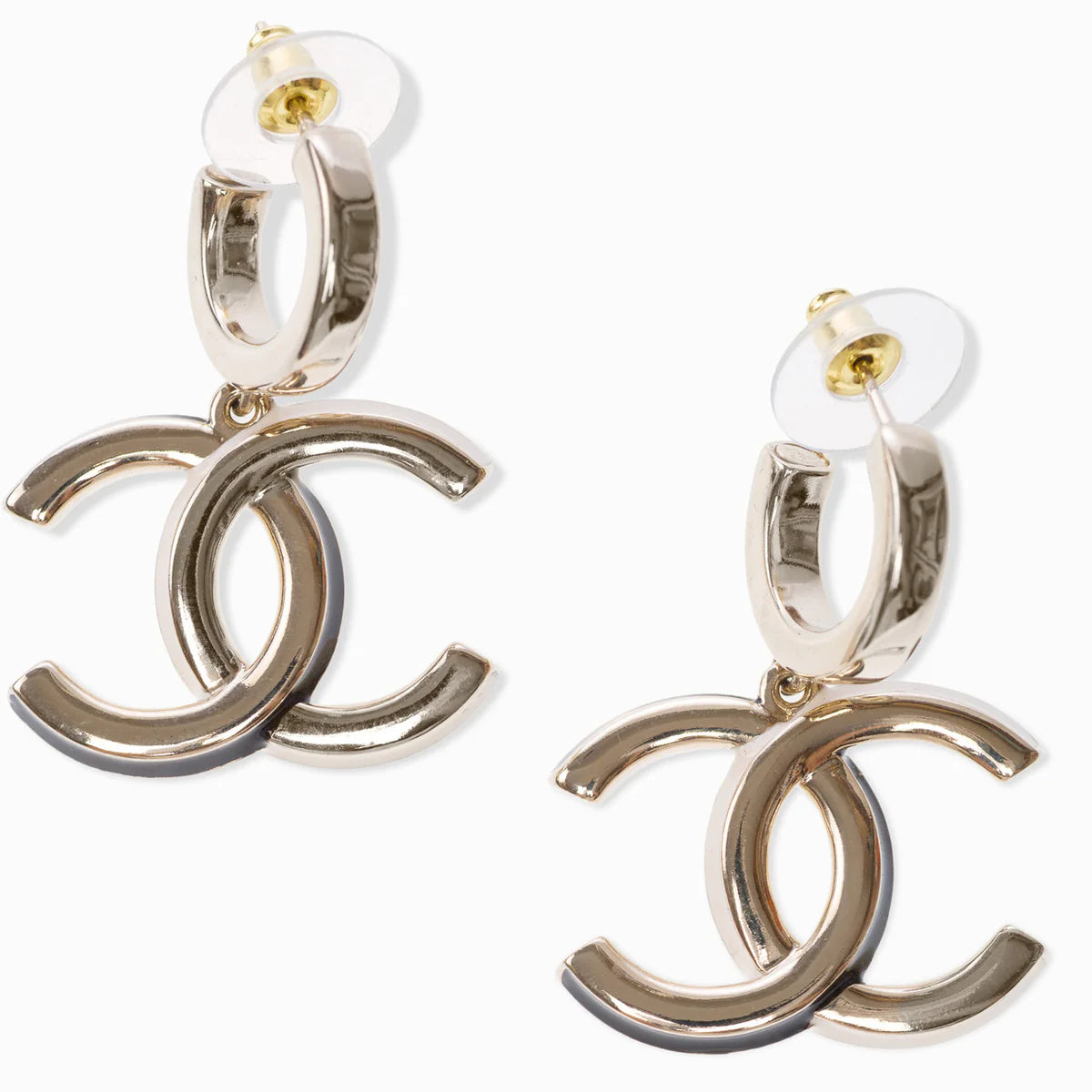 Chanel Logo Earrings Hoops