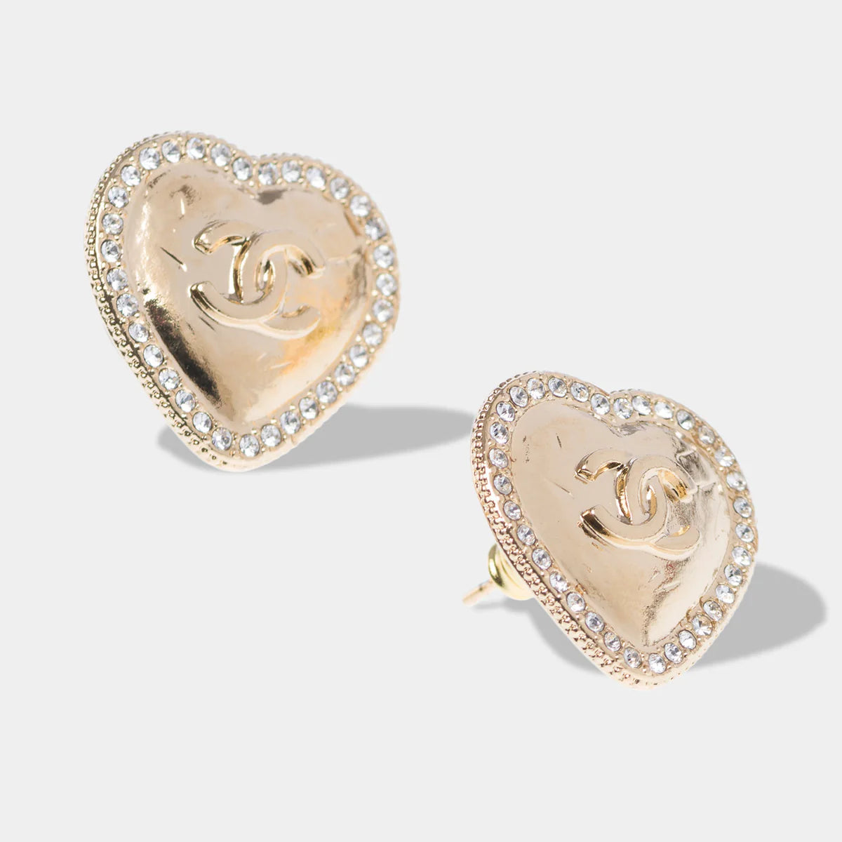 Chanel Heart Stud Earrings