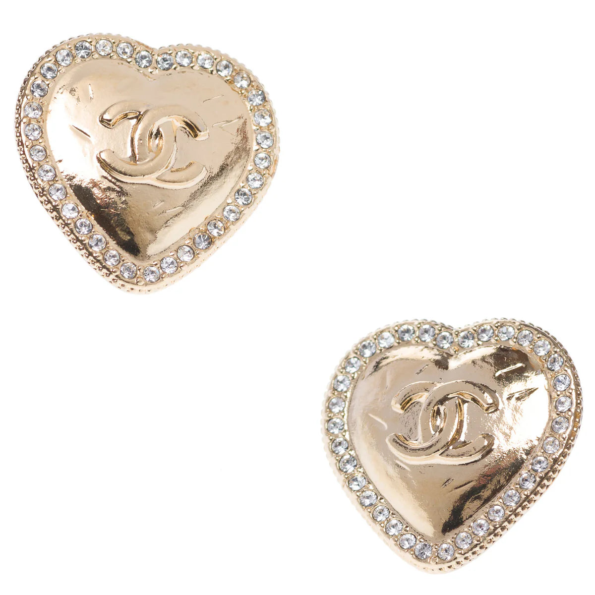 Chanel Heart Stud Earrings