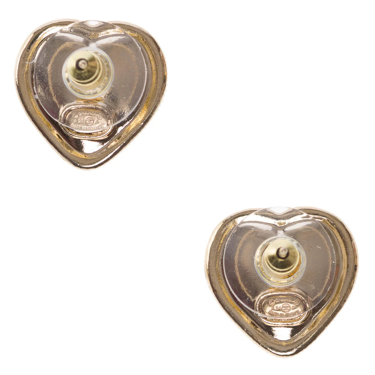 Chanel Heart Stud Earrings