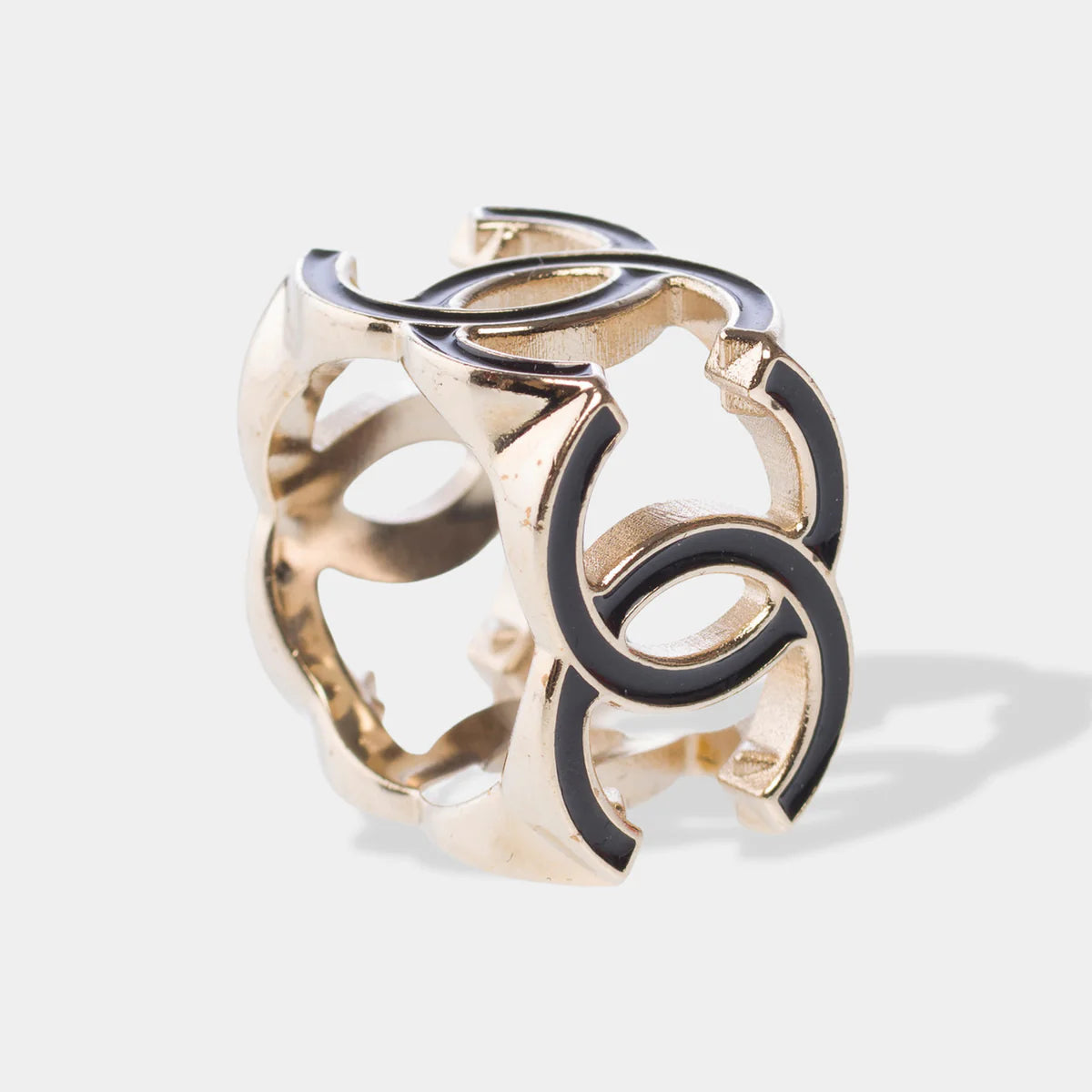 Chanel Logo Ring Black