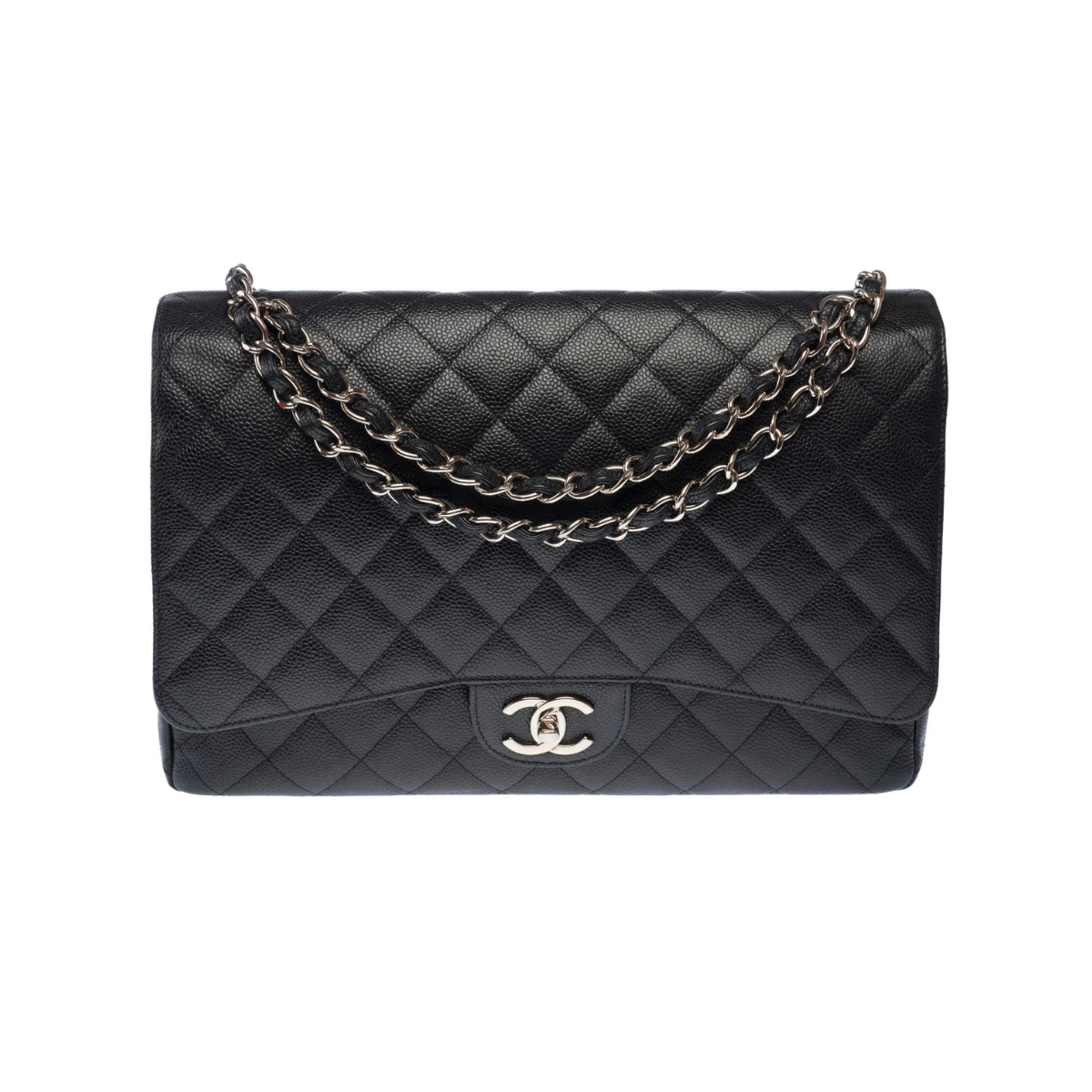 Chanel Maxi Double Flap Bag Caviar Leather