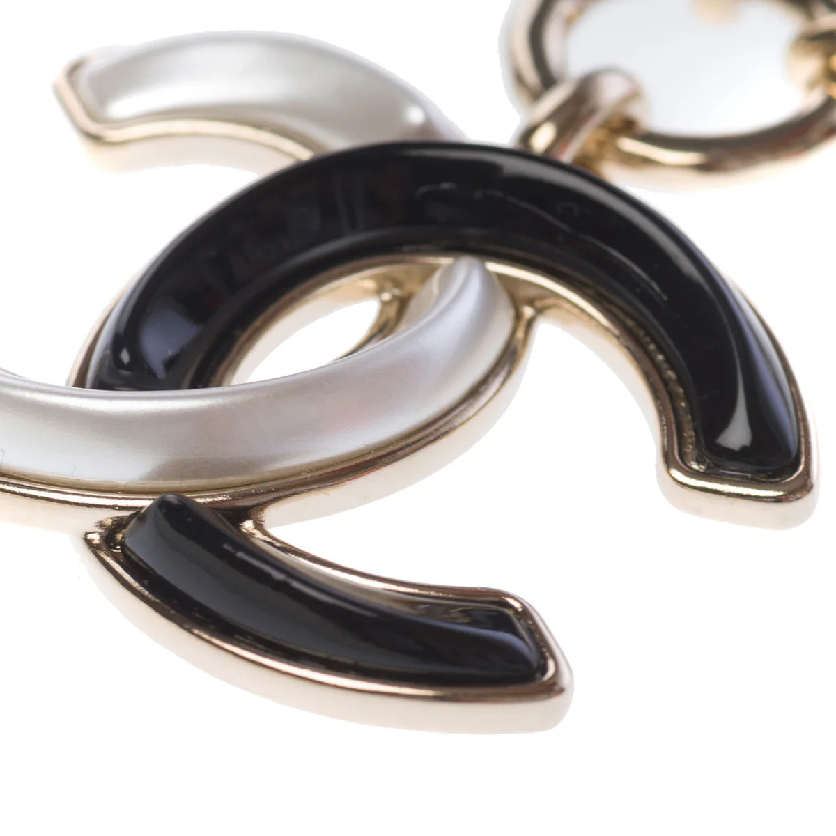 Chanel Pearl Black White Necklace