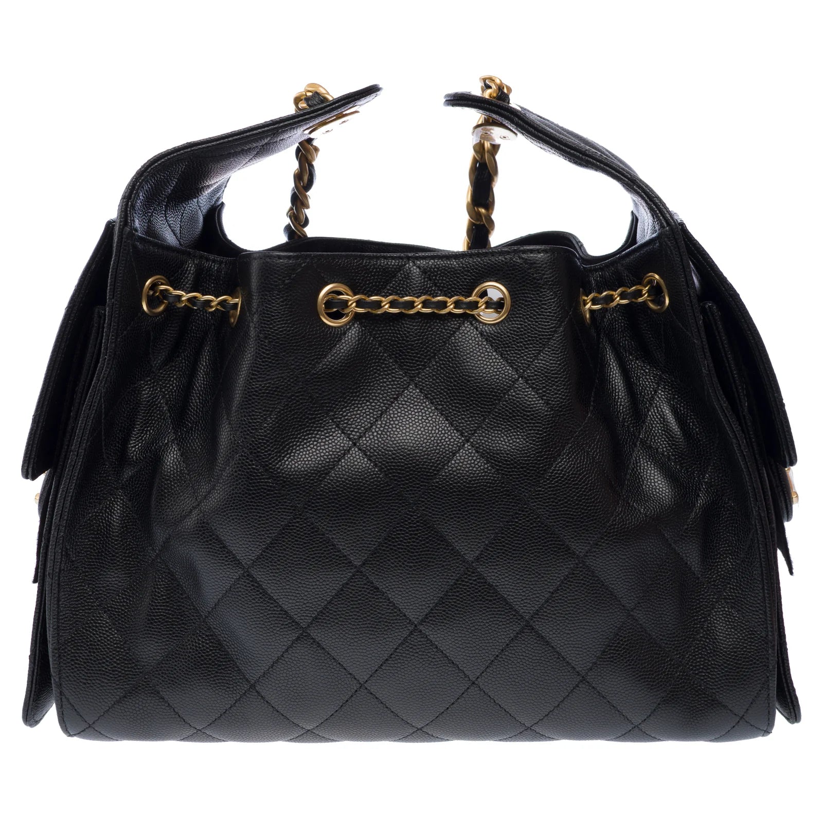 Chanel Small 25 Bag Grained Calfskin Black