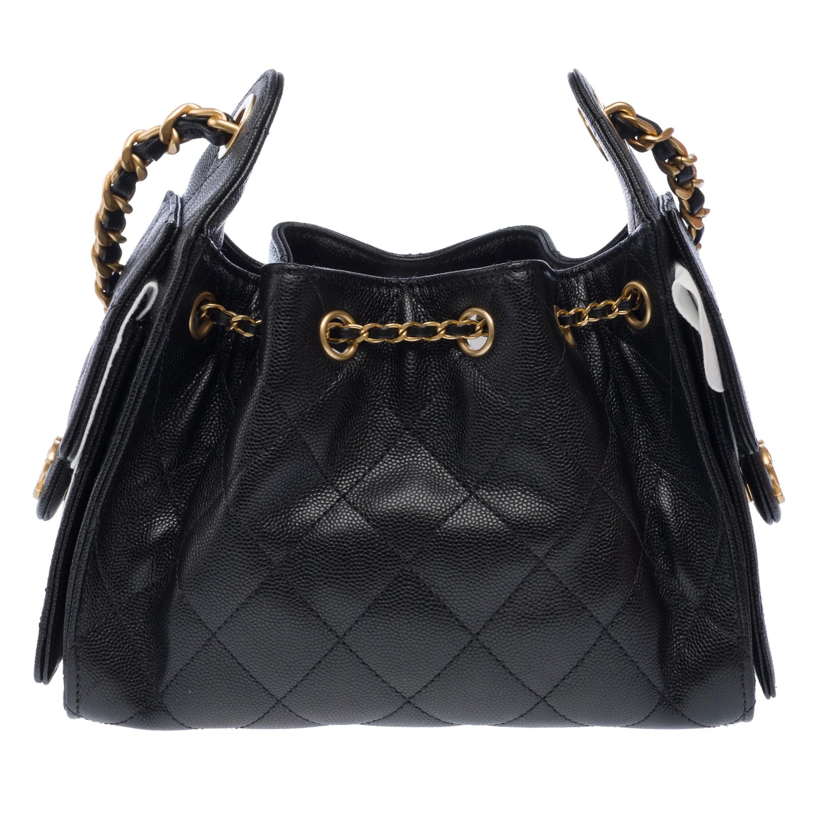 Chanel Mini 25 Bag Grained Calfskin Black