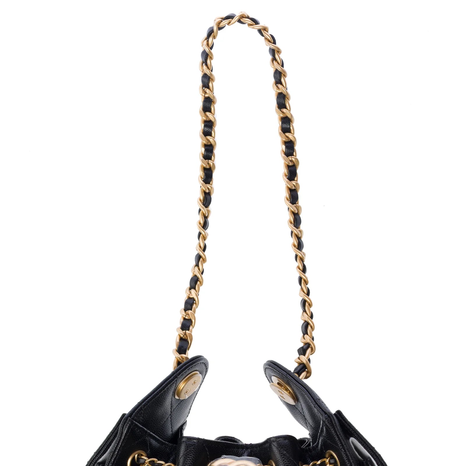 Chanel Mini 25 Bag Grained Calfskin Black