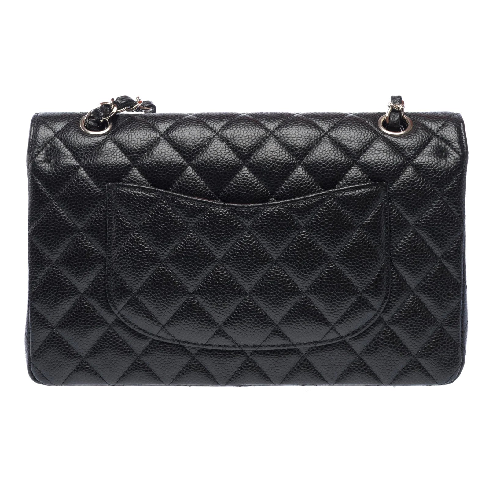 Chanel Medium Double Flap Caviar Leather Black