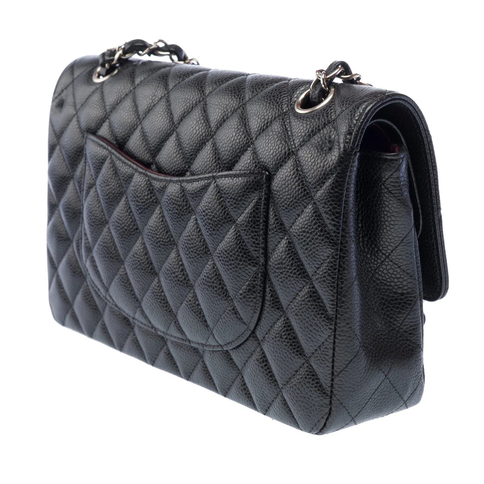 Chanel Medium Double Flap Caviar Leather Black
