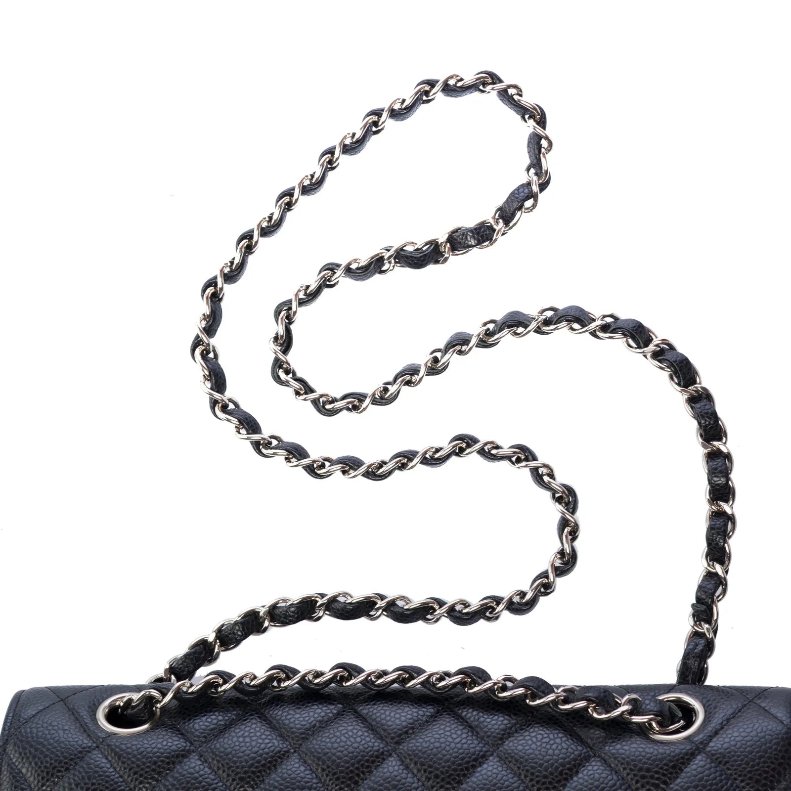 Chanel Medium Double Flap Caviar Leather Black