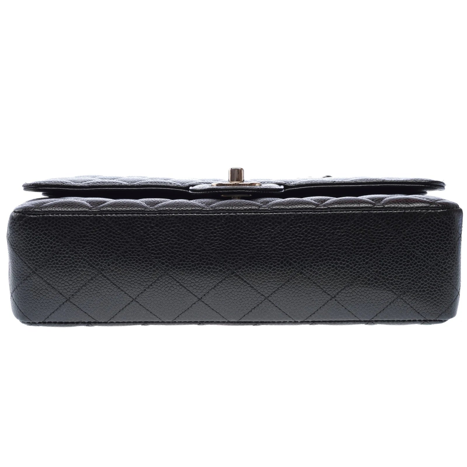 Chanel Medium Double Flap Caviar Leather Black