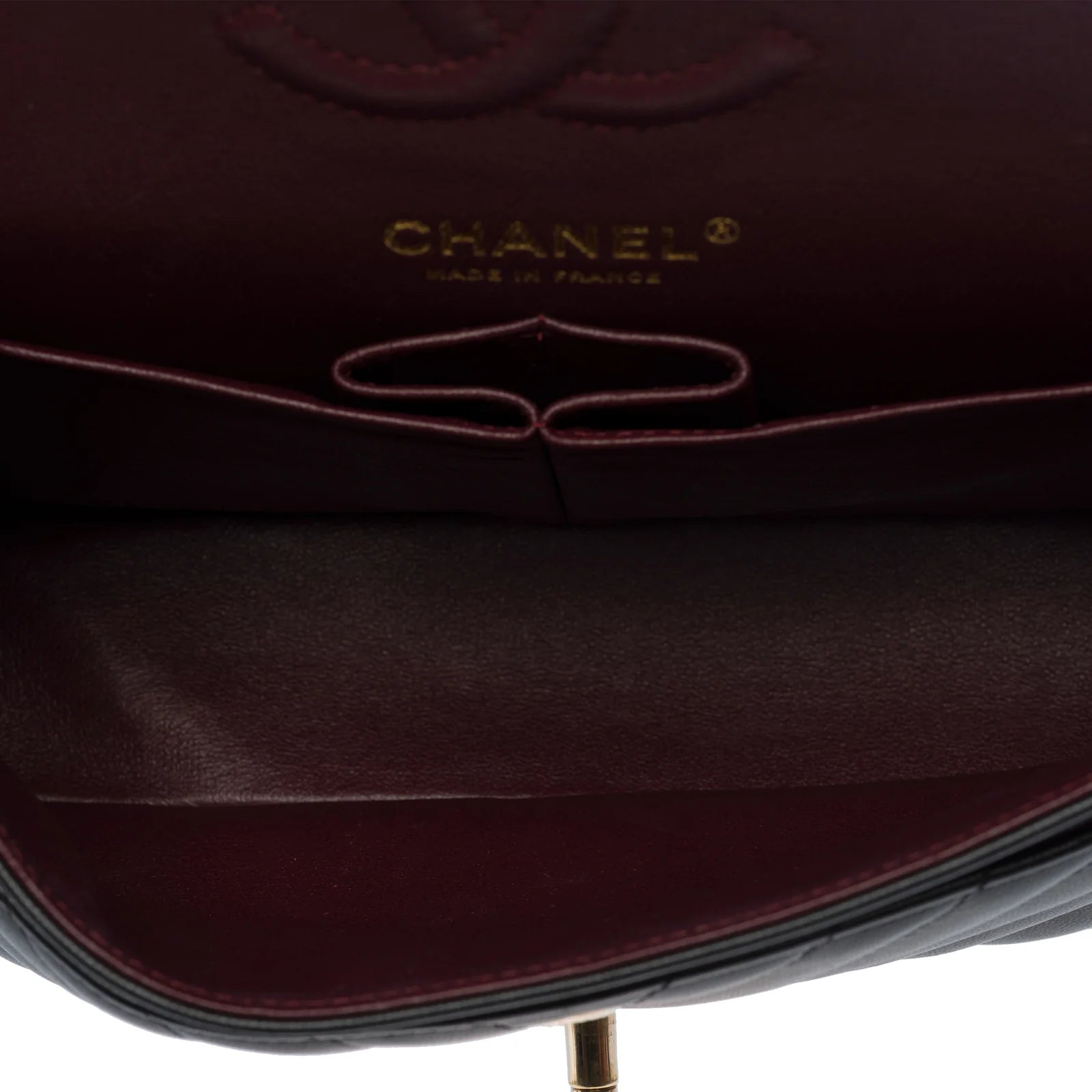 Chanel Medium Double Flap Chevron Black