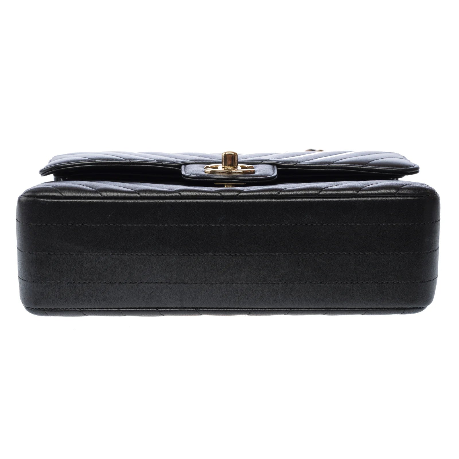 Chanel Medium Double Flap Chevron Black