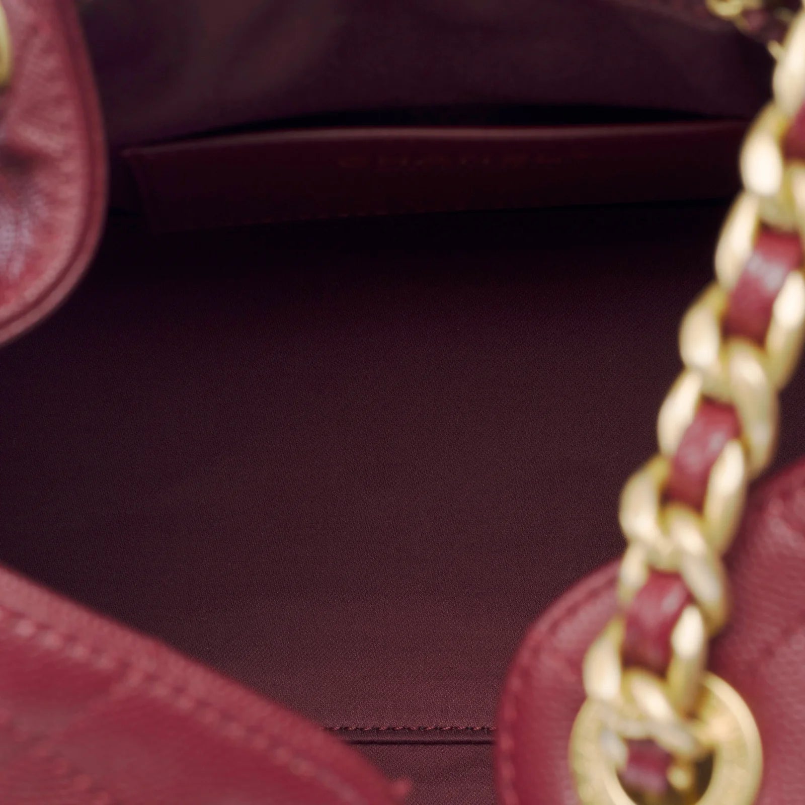 Chanel Small 25 Bag Grained Calfskin Bordeaux