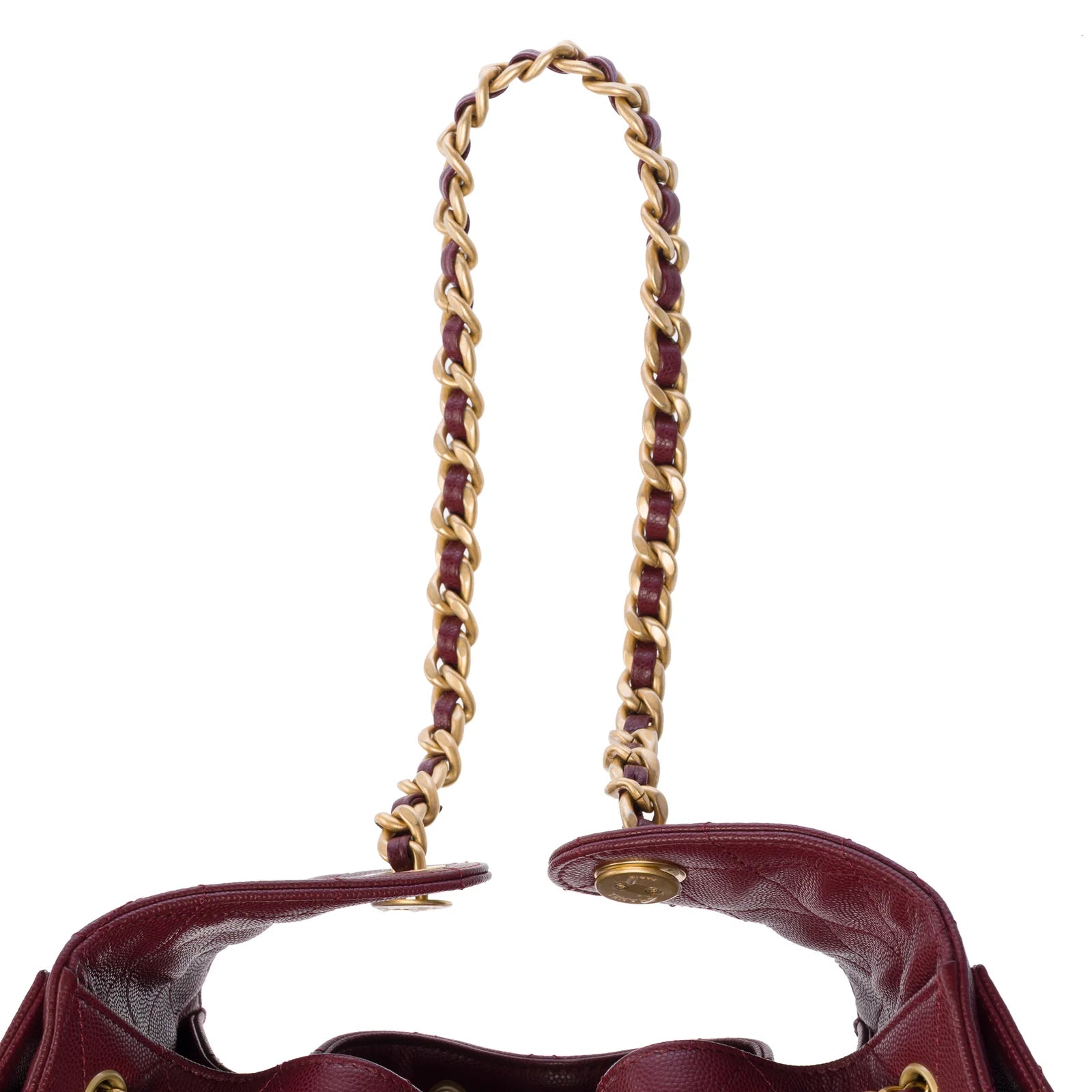 Chanel Small 25 Bag Grained Calfskin Bordeaux