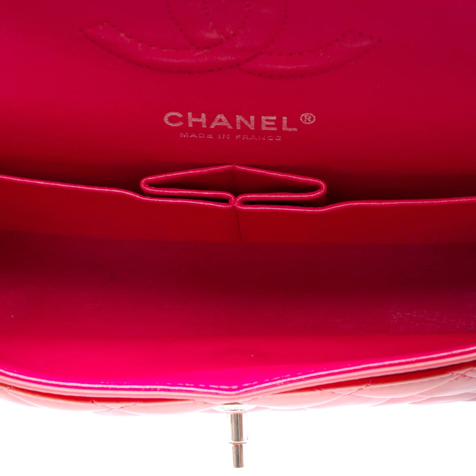 Chanel Medium Double Flap Orange Patent