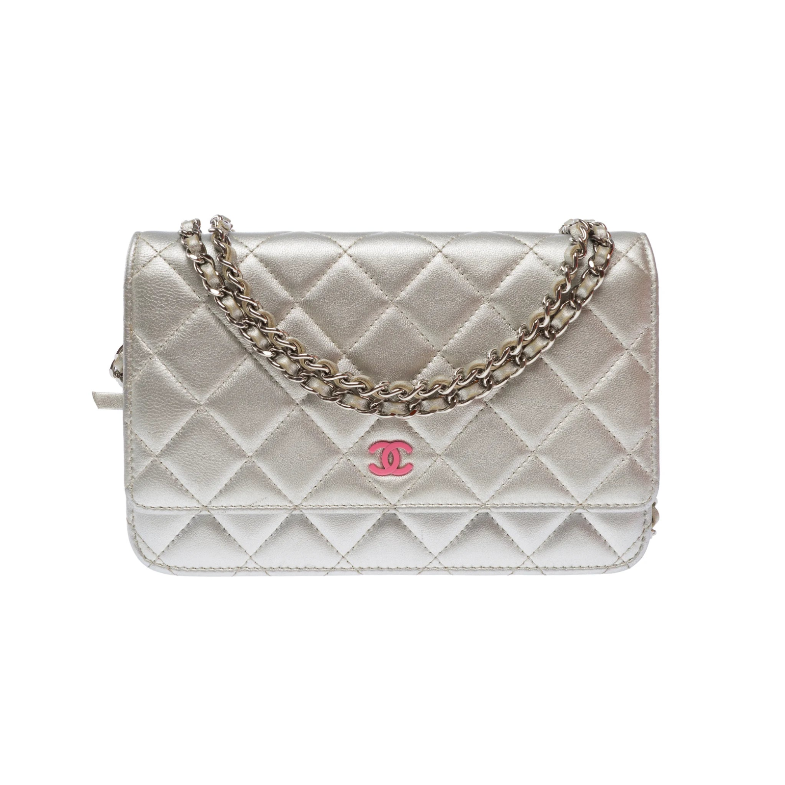 Chanel Wallet On Chain Silver