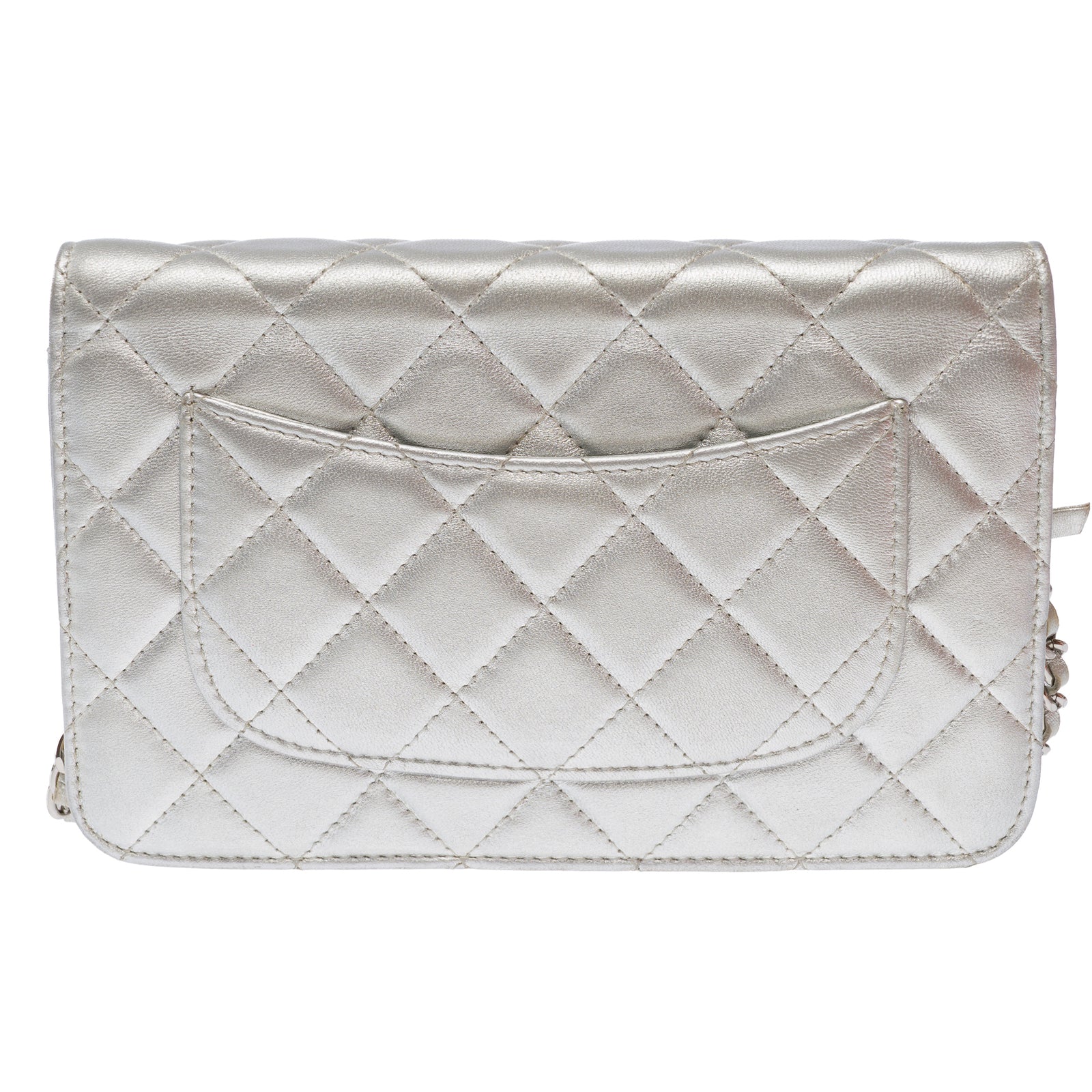Chanel Wallet On Chain Silver