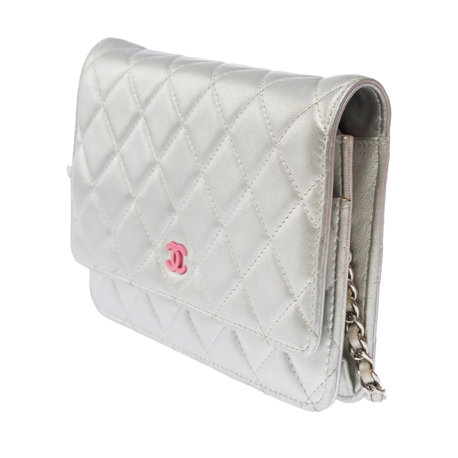 Chanel Wallet On Chain Silver