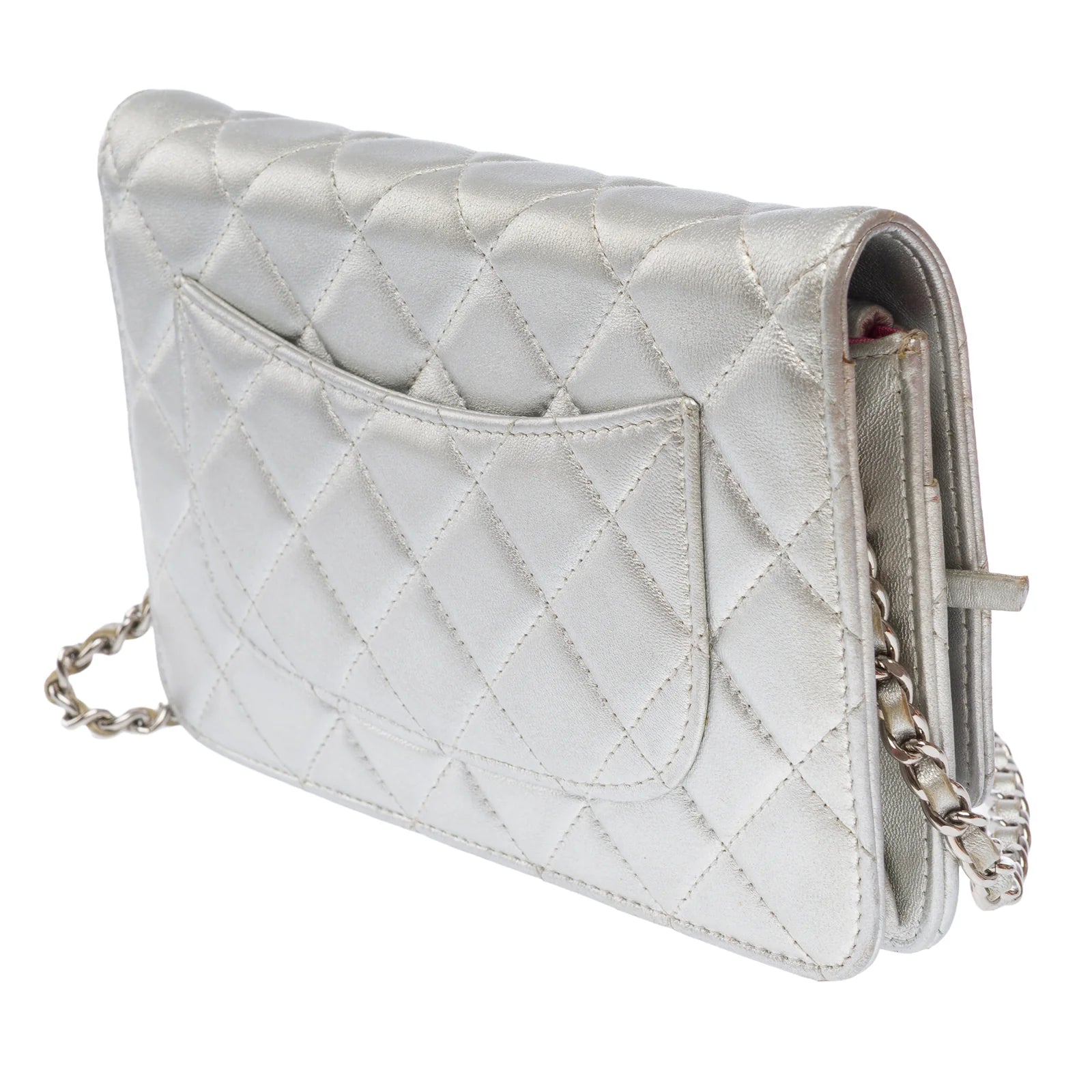 Chanel Wallet On Chain Silver