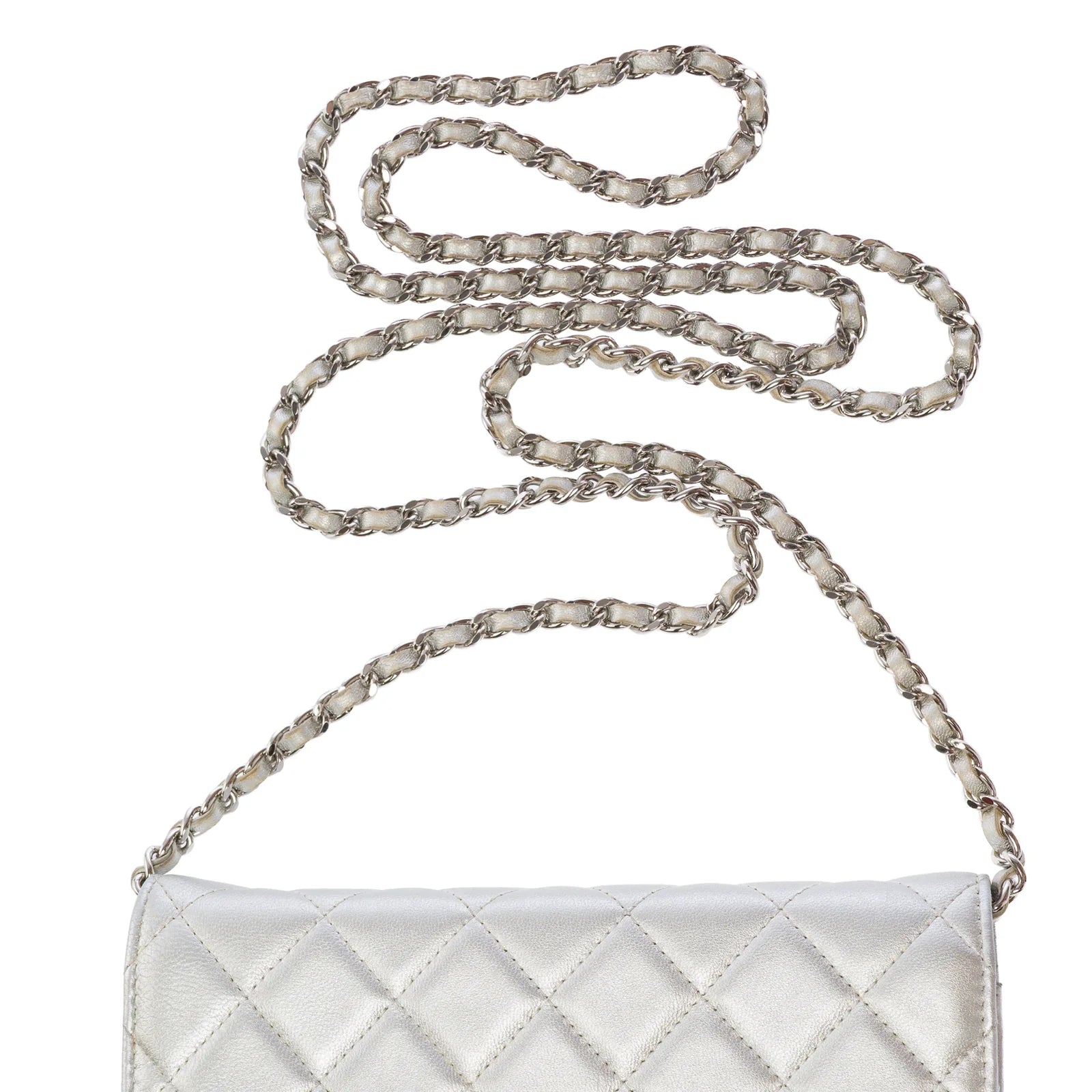 Chanel Wallet On Chain Silver