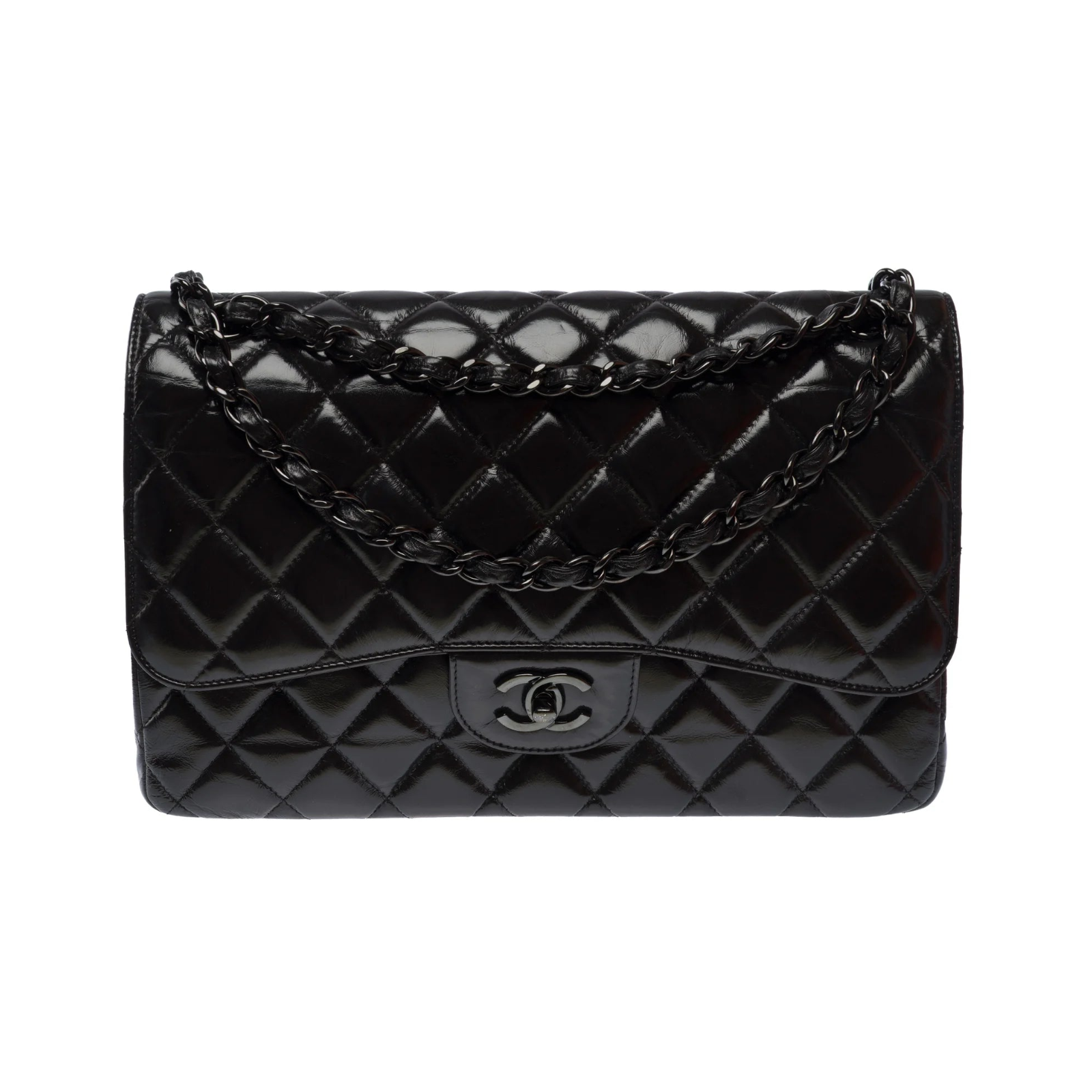 Chanel Jumbo Double Flap Bag So Black