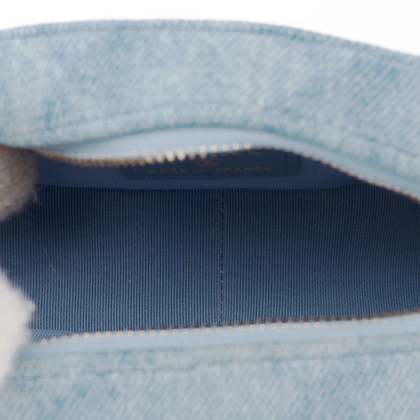 Chanel Denim Logo Plate Oval Clutch