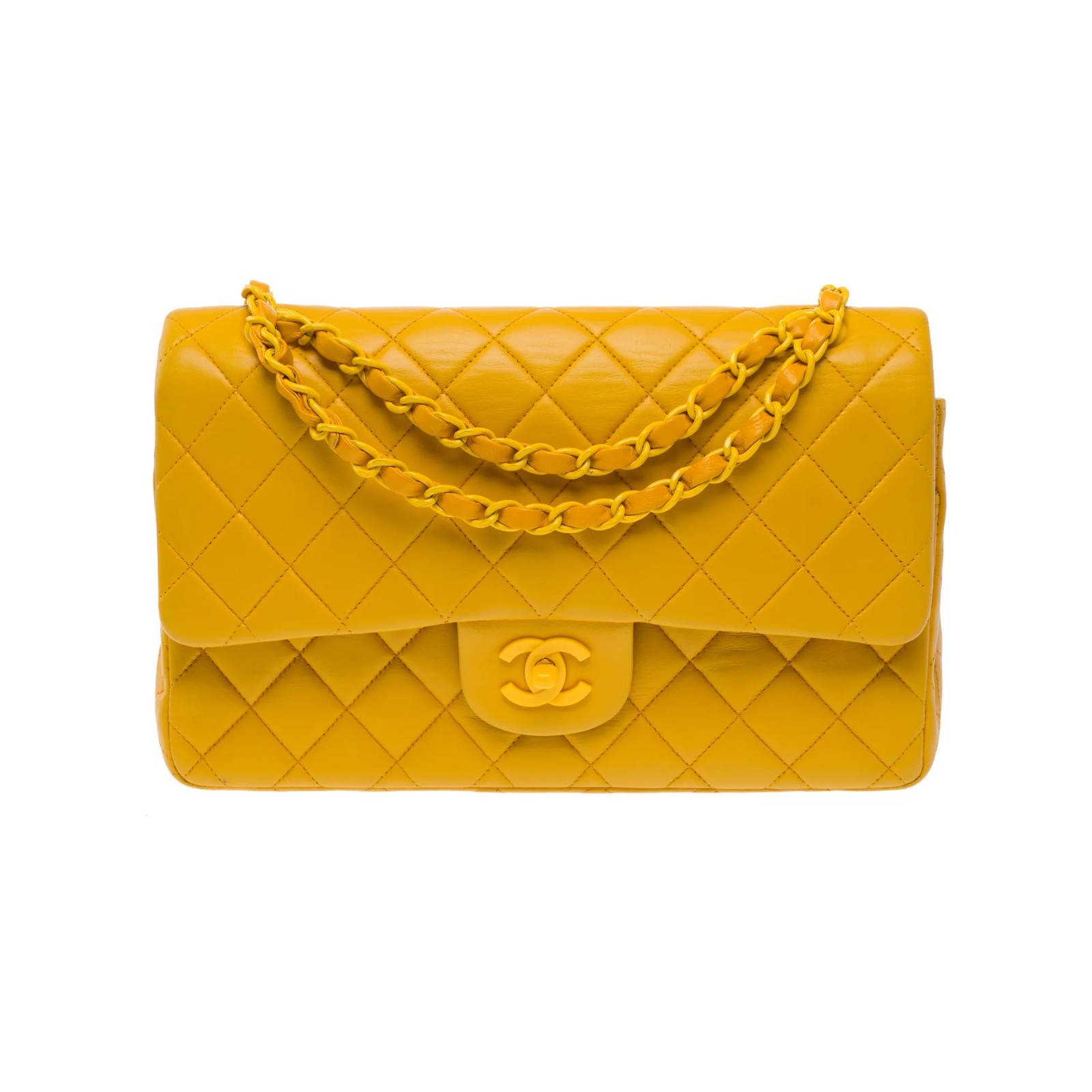 Chanel Medium Double Flap Yellow