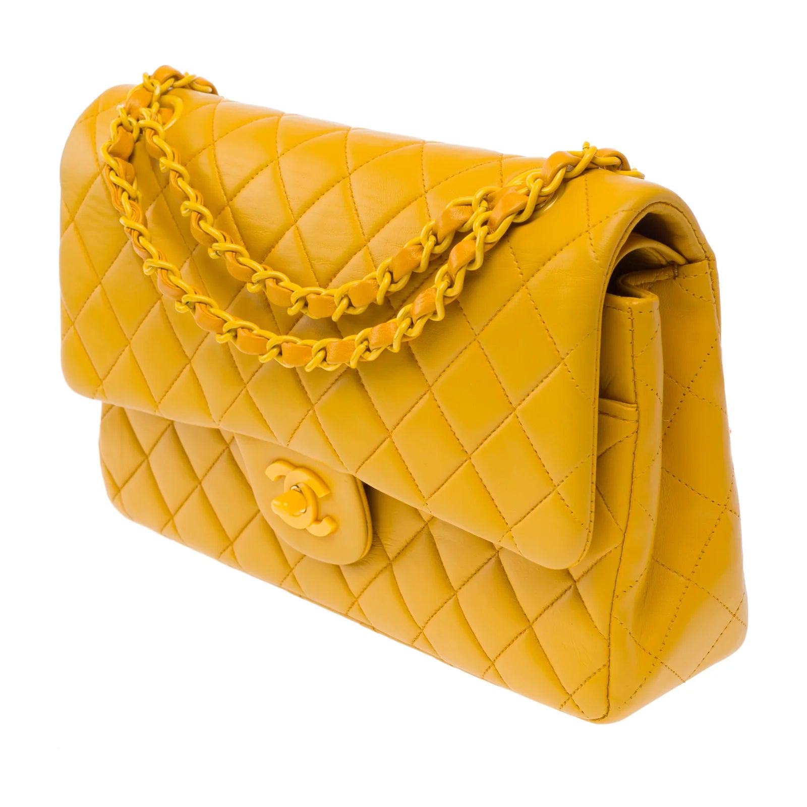 Chanel Medium Double Flap Yellow