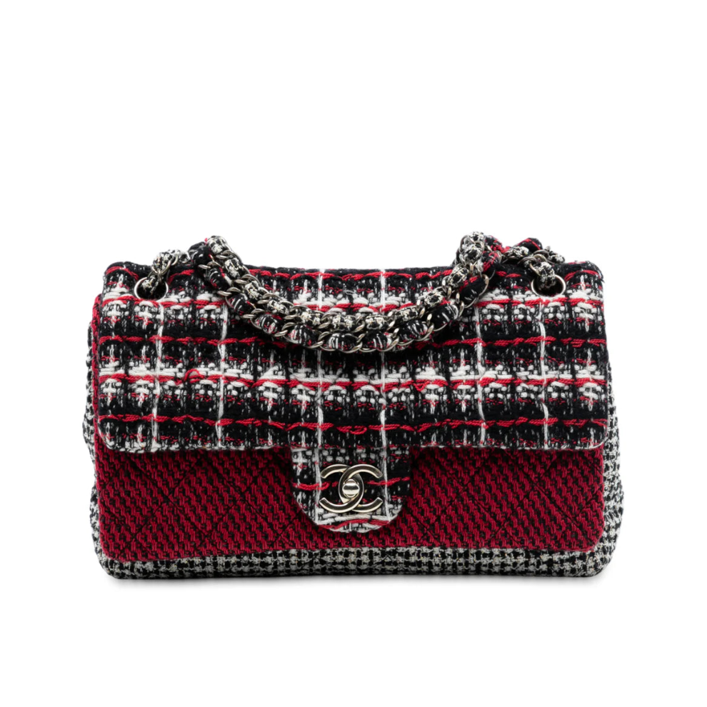 Chanel Medium CC Tweed Multi Print Double Flap Bag