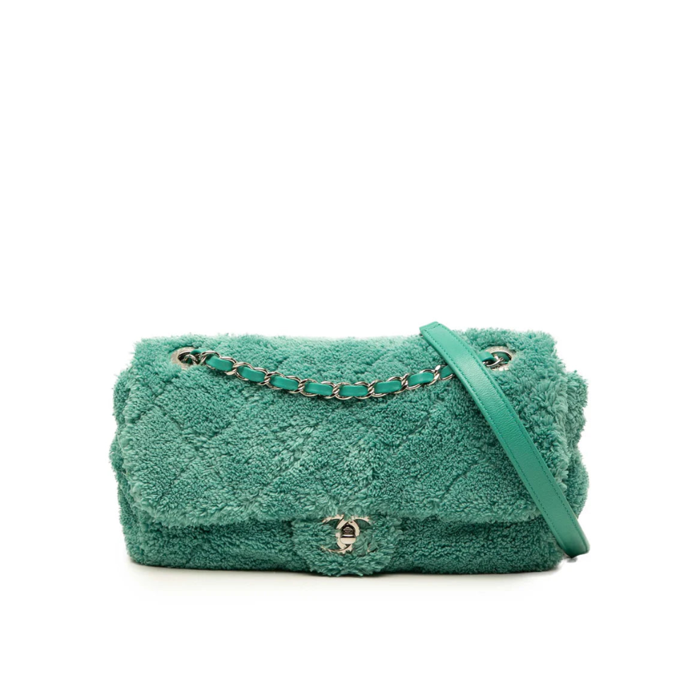 Chanel Medium Quilted Terry Cloth Coco Beach Flap Bag