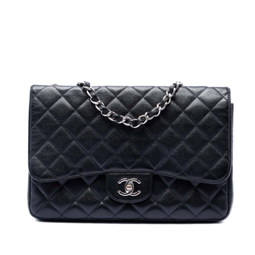 Chanel Jumbo Classic Caviar Single Flap Bag