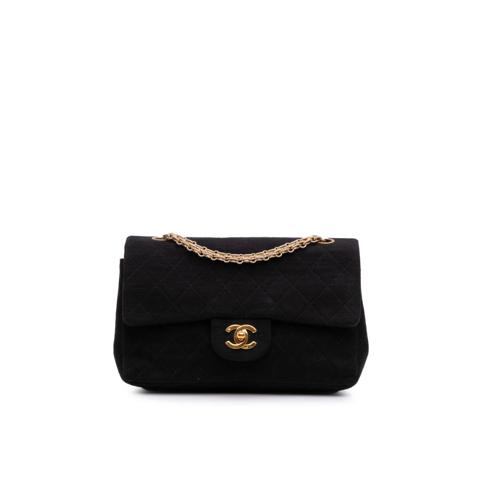 Chanel Small Classic Jersey Double Flap Bag