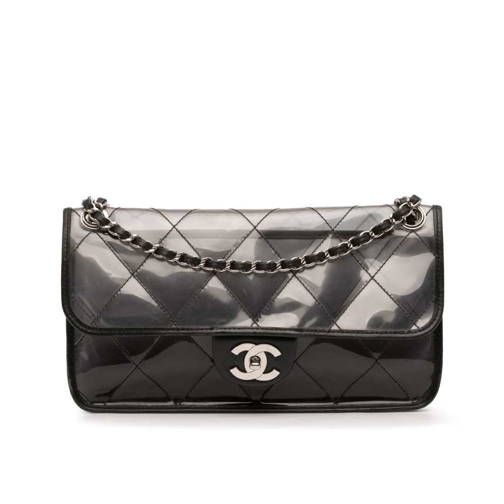 Chanel Stitched PVC and Calfskin Naked Flap Bag