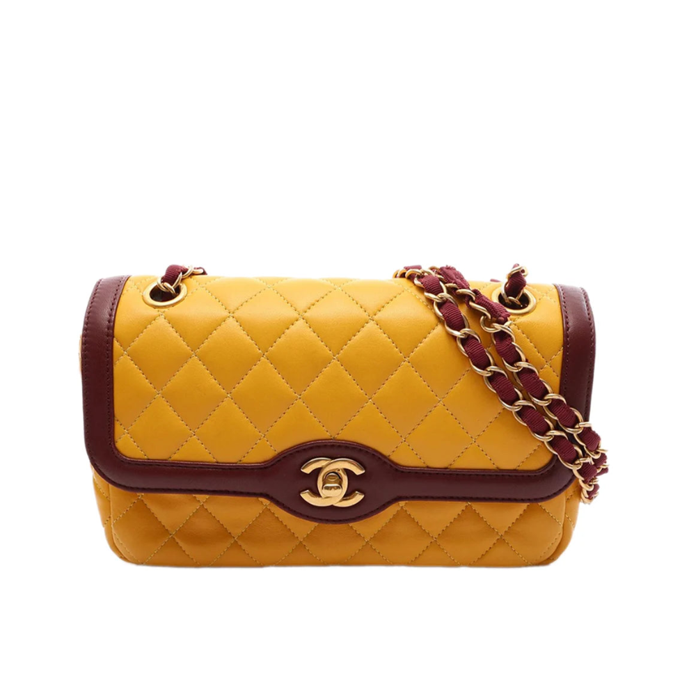 Chanel Medium Quilted Lambskin Two Tone Day Flap Bag