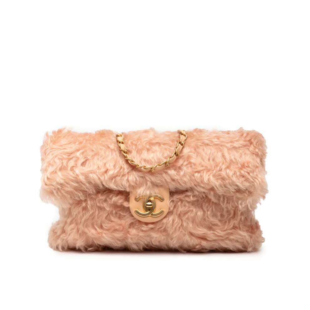 Chanel CC Fantasy Fur Clutch with Chain Bag