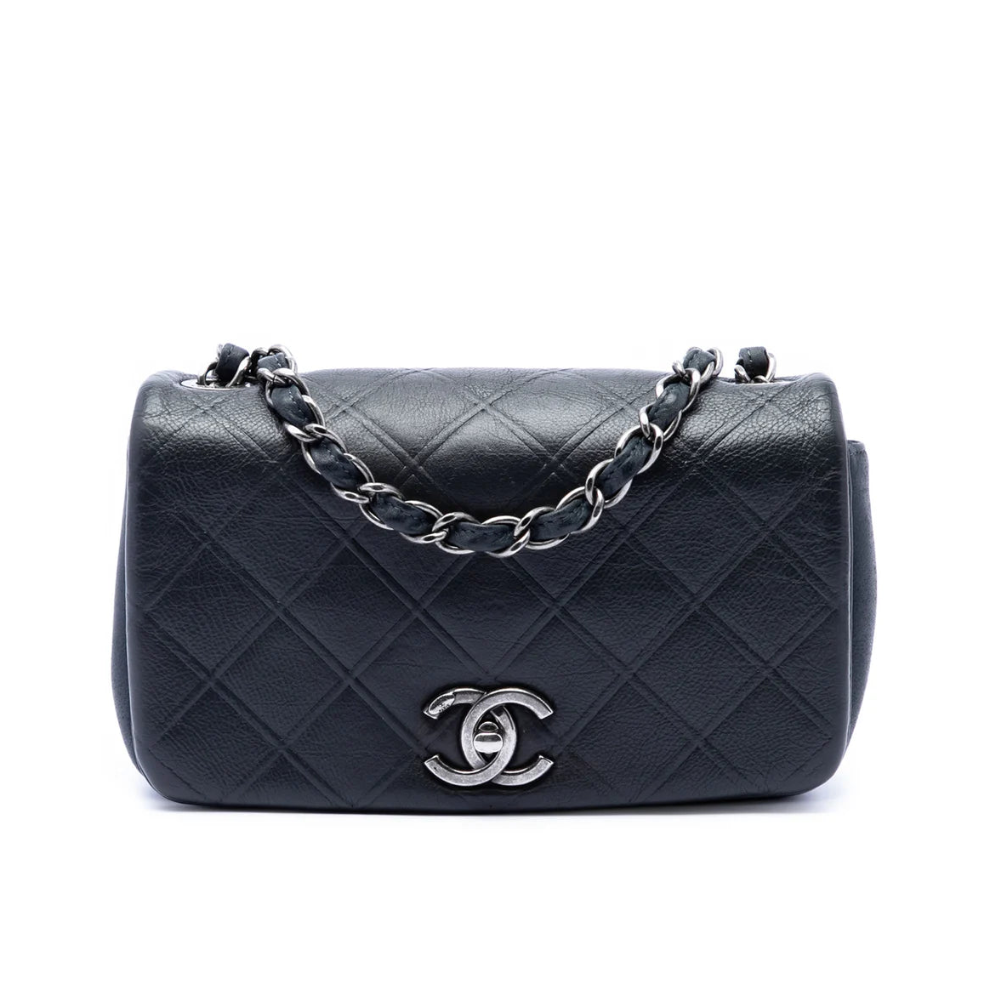 Chanel Small Diamond Embossed Calfskin New Chic Flap Bag