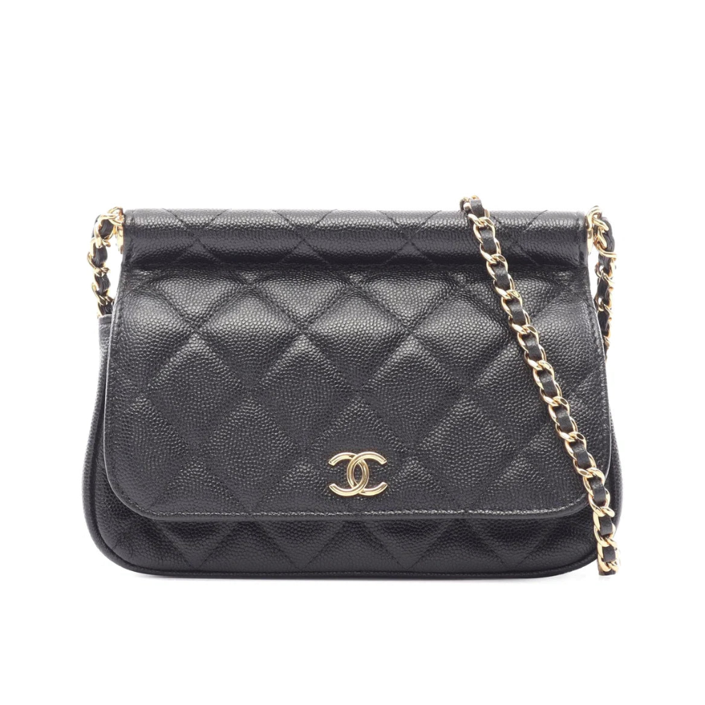 Chanel CC Quilted Caviar Single Flap Bag