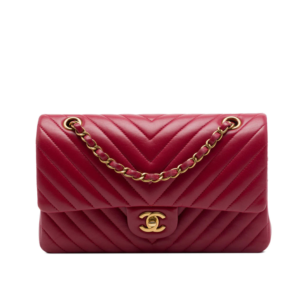 Chanel Medium Classic Chevron Lambskin Double Flap Bag